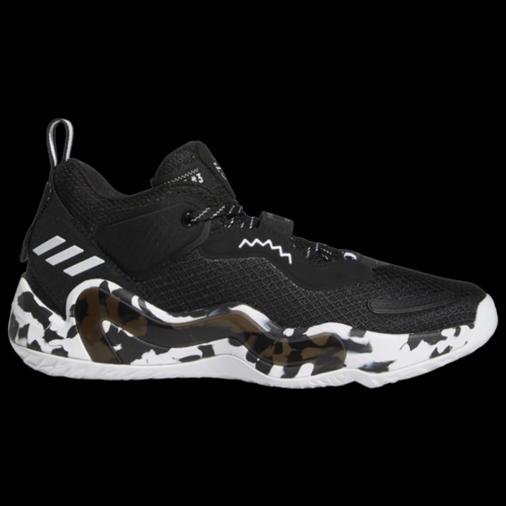 Size 9 - New Adidas Black & White Paint Smudge D.O.N. Issue 3 Sneakers